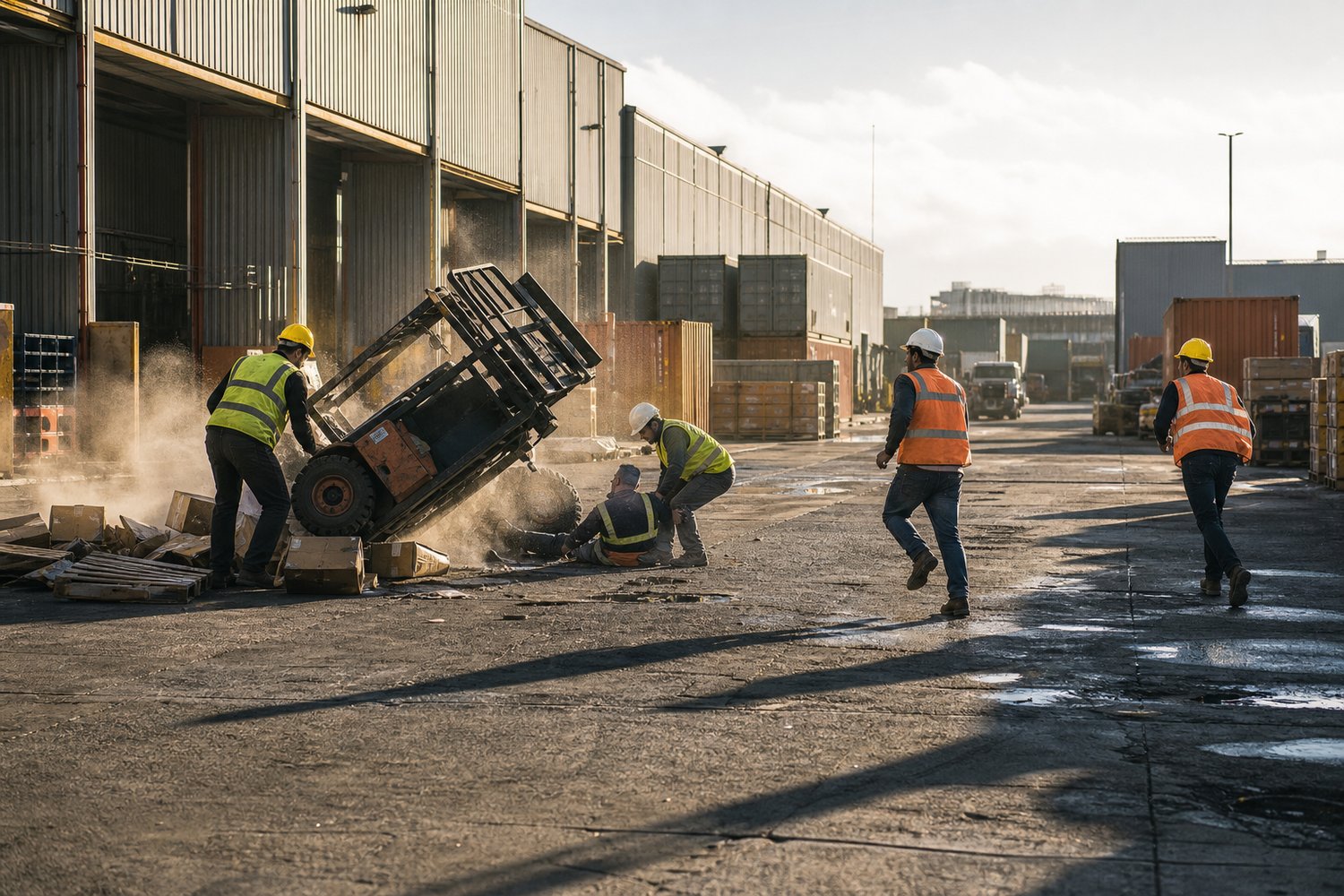 Forklift Incident Landscape Wideshot