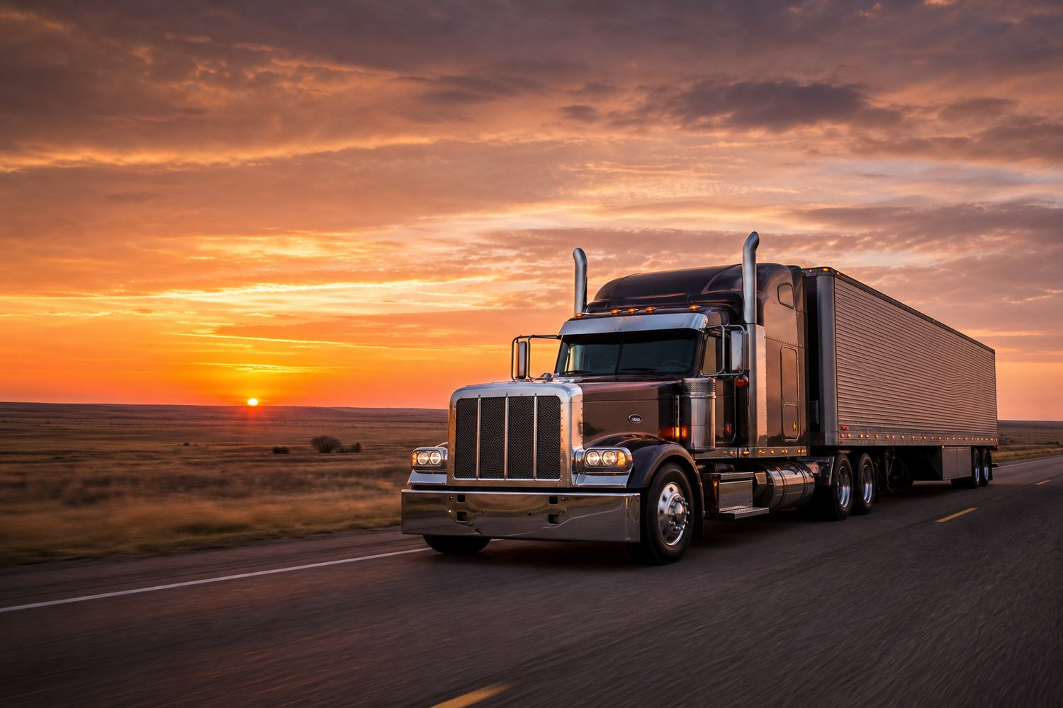 Semi Truck on American Highway